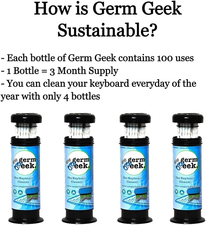 Germ Geek Keyboard & Electronics Cleaning Kit | Patented Precision Brush | - Image 7