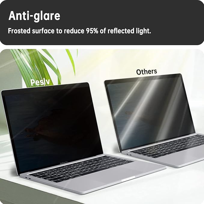 Peslv Magnetic Privacy Screen for Macbook 12 Inch, Removable Anti Blue Light - Image 5