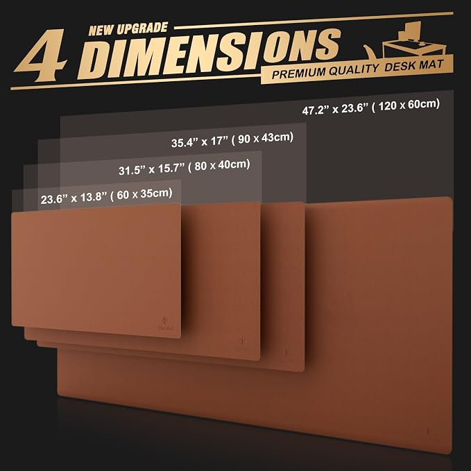 K KNODEL Large Office Leather Desk Mat, Mouse and Keyboard Pad, Computer and - Image 4