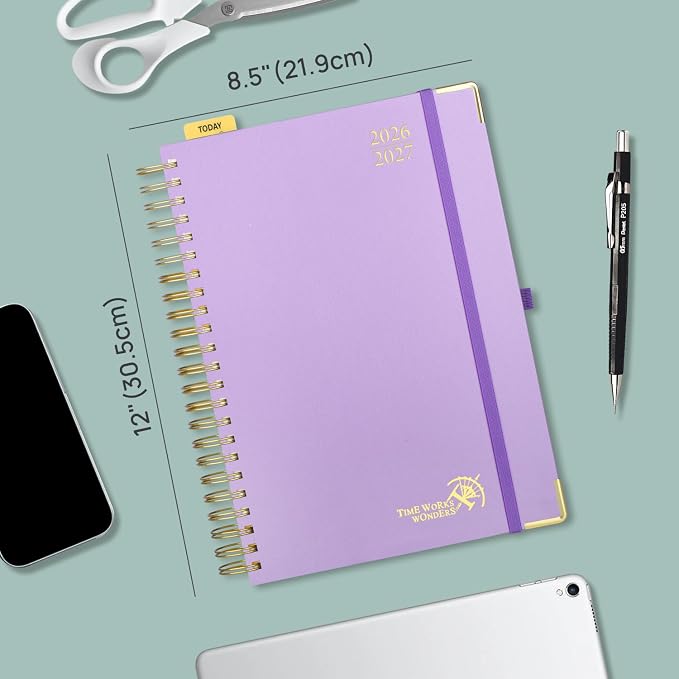 POPRUN 2026-2027 Daily Planner One Page Per Day, Large Size 8.5" x 12" - Image 2