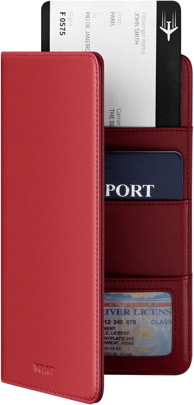 VULKIT Passport Holder Wallet RFID Blocking Travel Wallet by VULKIT