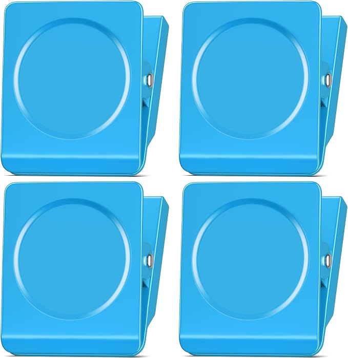 FINDMAG 4 Pack Extra Large Magnetic Clips, 2.2inch Magnetic Clips Heavy Duty by FINDMAG