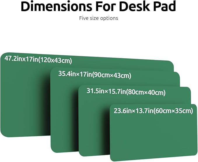YSAGi Leather Desk Pad Protector, Office Desk Mat, Large Mouse Pad, Non-Slip PU Leather Desk Blotter, Laptop Desk Pad, Waterproof Desk Writing Pad for Office and Home (Jade Green, 23.6" x 13.8")-DeskLoop Office