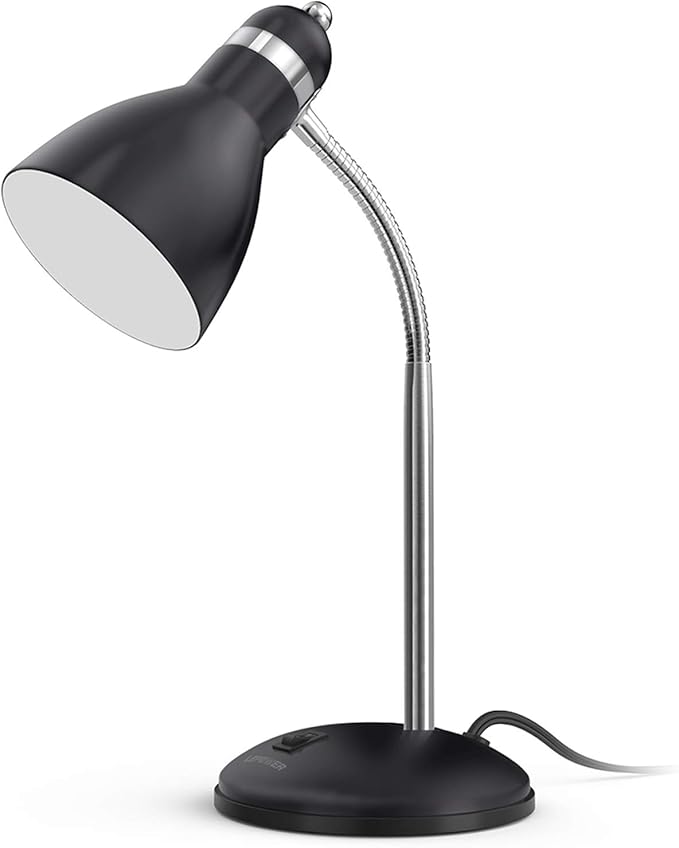 LEPOWER Metal Desk Lamp, Adjustable Goose Neck Table Lamp, Eye-Caring Study by LEPOWER