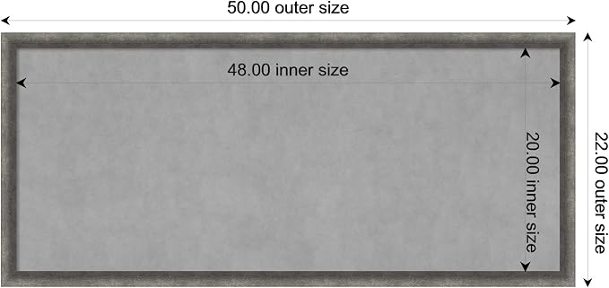 Amanti Art Grey Framed Magnetic Board 22x50 Oversize Vision Board - Image 4