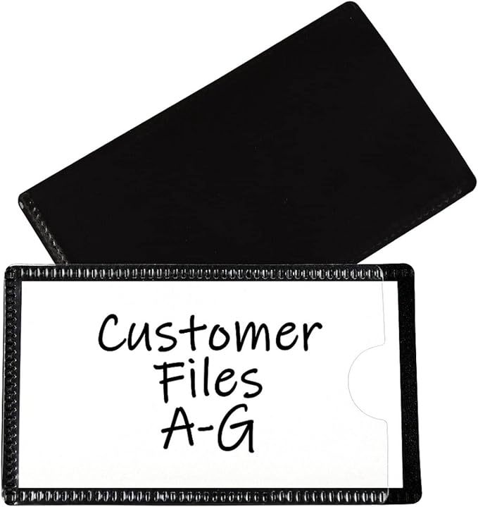 C-Line Slap-Stick Magnetic Label Holders, Side Load, 4.25 X 2.5 by C-Line