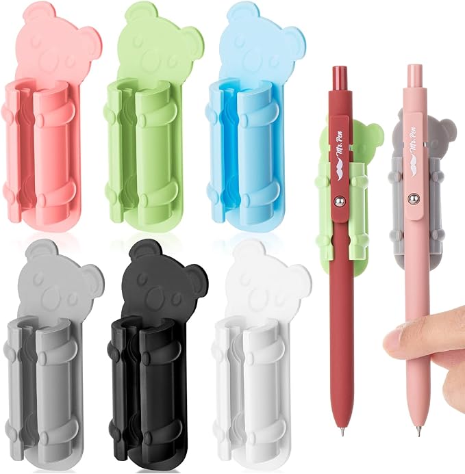 Mr. Pen- Adhesive Pen Holders, 6 Pack | Colorful Koala Shaped Silicone Pen by MrPen