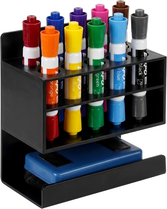 MyGift Dry Erase Marker Holder 10 Slots Whiteboard Marker Holder by MyGiftHome