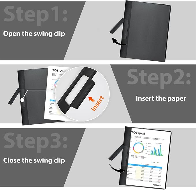 TOTiyea 10 Pack Clear Report Covers - Image 7