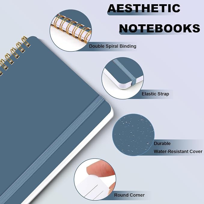 4 PCS Small Spiral Notebook 5x7, Spiral Journal Notebook, Notebooks - Image 3