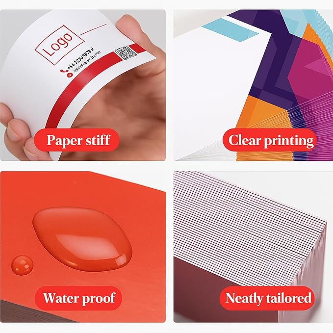 500Pcs Custom Business Cards Add Photo/Text/LOGO Personalized Business Cardsfor - Image 3