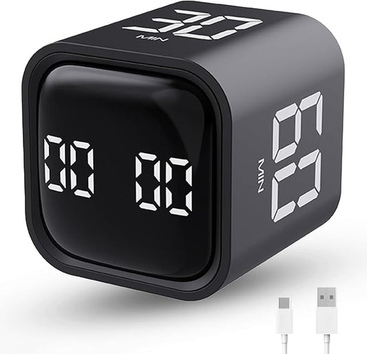 Productivity Timer Flip Gravity Sensor Cube Timer Countdown & Countup, Mute & by LUCKYTIME