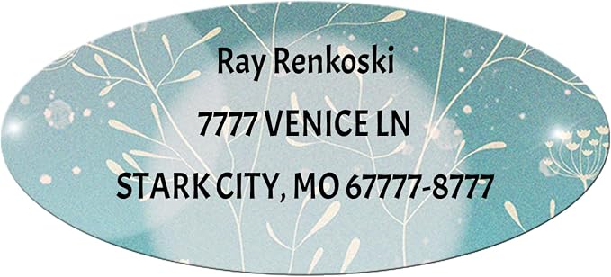 Made in USA Custom Return Address Stickers Labels Customized Mailing Label by HOOKAH+SUN