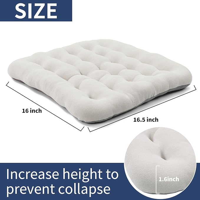 BUYUE Good Support Office Chair Cushion Padded, Soft Velvet Comfortable - Image 2