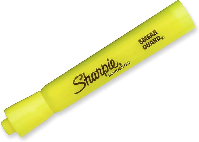 SHARPIE Tank Highlighters Chisel Tip Yellow | Fluorescent | Smear Resistant | - Image 2