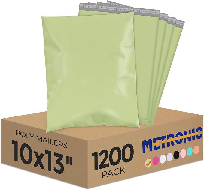 Metronic Poly Mailers 10X13 1200PC, Sturdy Shipping Bags by METRONIC