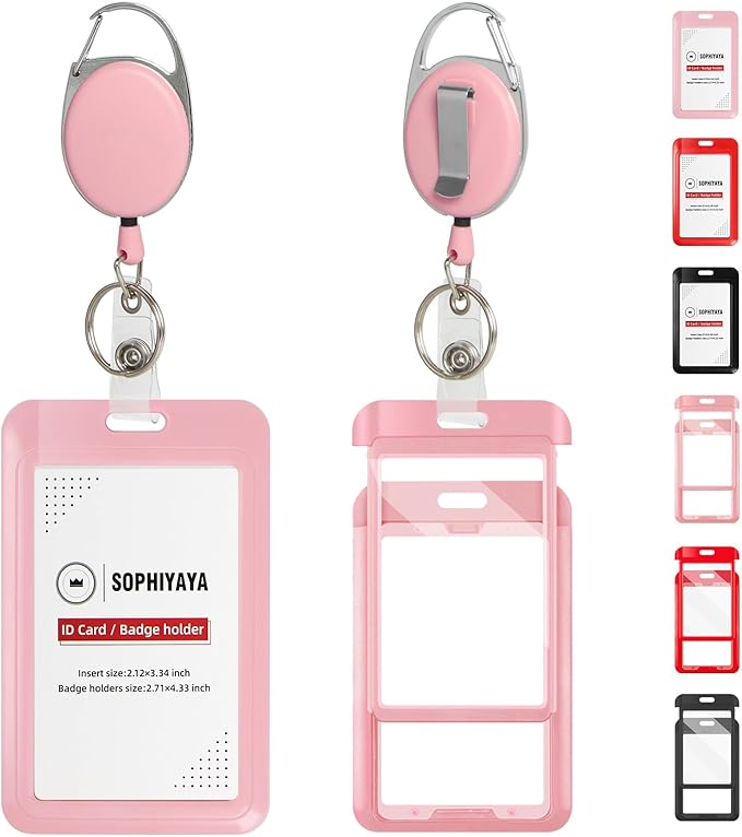 Badge Holder and Retractable Reel, ID Badge Holders by SOPHIYAYA