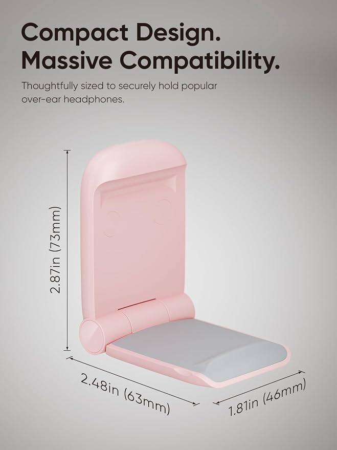 MAMUVIMO Headphone Stand, Headset Stand Foldable ＆ Sticky, Headphone Holder - Image 7