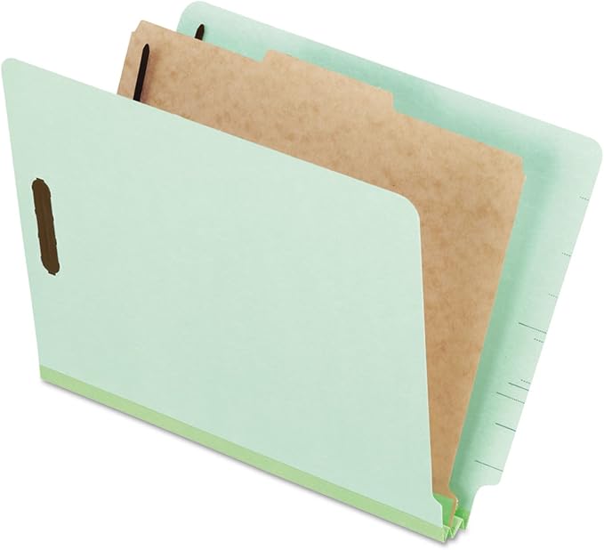 Pendaflex Pressboard End-Tab Classification Folders, Letter Size, 1 Divider by TOPSProducts