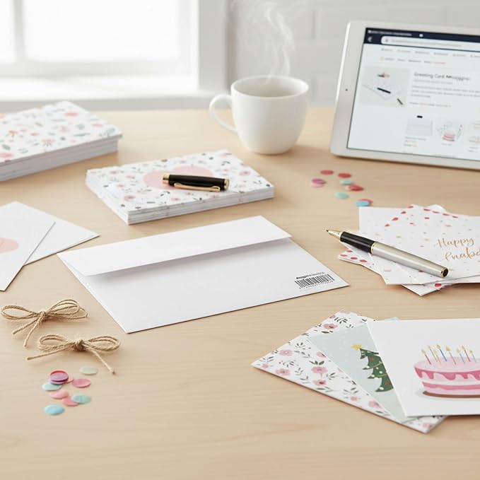 YINUOYOUJIA 100 Pack A4 Envelopes, 4x6 White Envelopes, Self Seal - Image 5