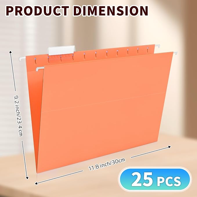 25-Pack Assorted Hanging File Folders, Letter Size - Image 4