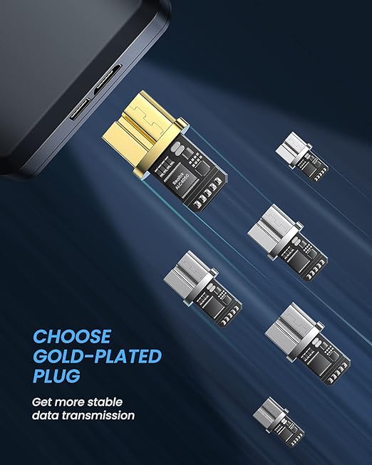 AINOPE External Hard Drive Cord 10Gbps Micro B to USB C External Hard Drive USB C to Micro B Cable Nylon Braided for MacBook Air/Pro, Seagate, WD Toshiba, SSD, iPhone, iPad, Camera, 1.6FT, Grey-DeskLoop Office