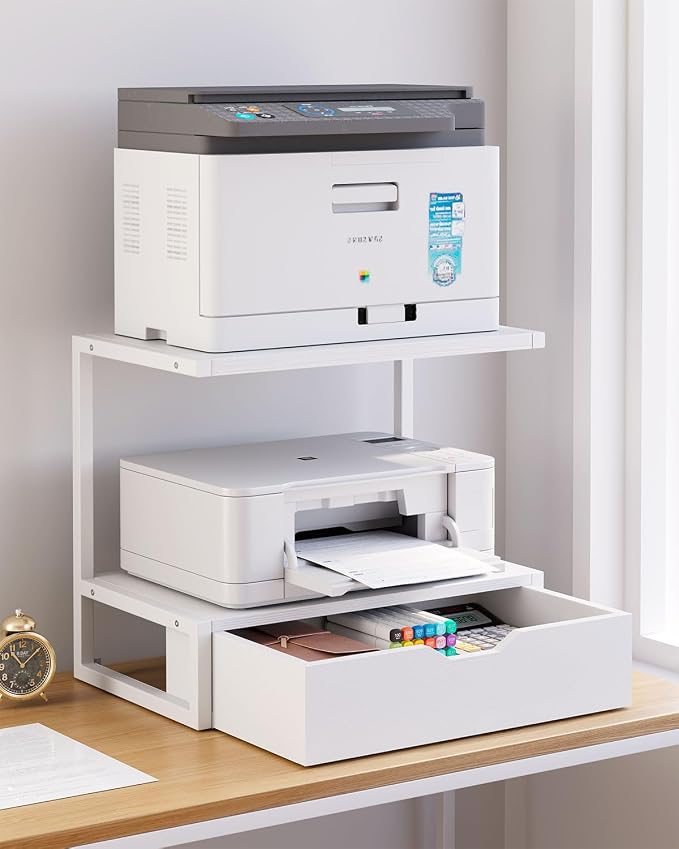 IBUYKE 2 Tier Desktop Printer Stand, Printer Table by IBUYKE
