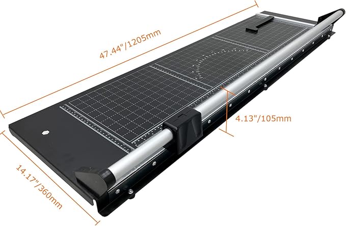 TECHTONGDA Paper Trimmer 36" Cut Length 8-10 Sheets Capacity, Professional Rotary Photo Paper Cutter and Trimmer with Angle Line and 2 Spare Blades for Offices, Schools and Crafts-DeskLoop Office