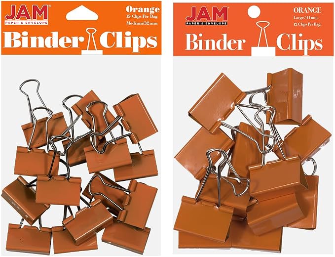 JAM PAPER Colorful Binder Clips Assortment by JAMPaper