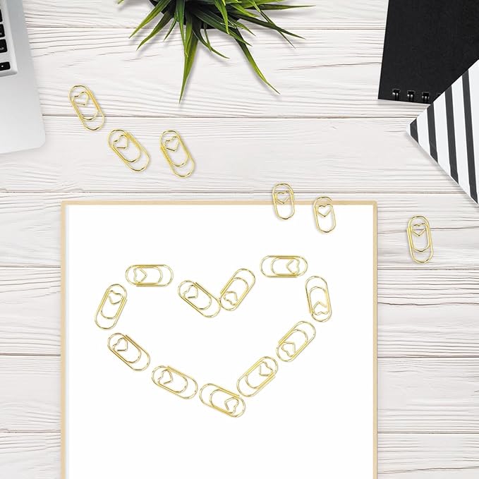 100 Pcs Love Heart Shaped Paper Clips, 0.78inch Cute Mini Paperclips - Image 4