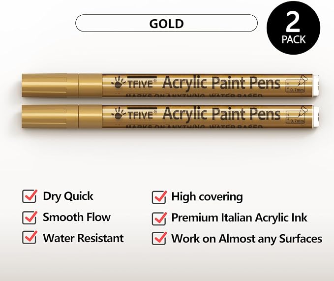 TFIVE Gold Paint Pens - Image 2