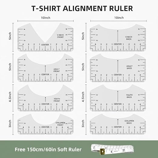 MFJUNS 10 PCS T-Shirt Ruler Guide - Image 2