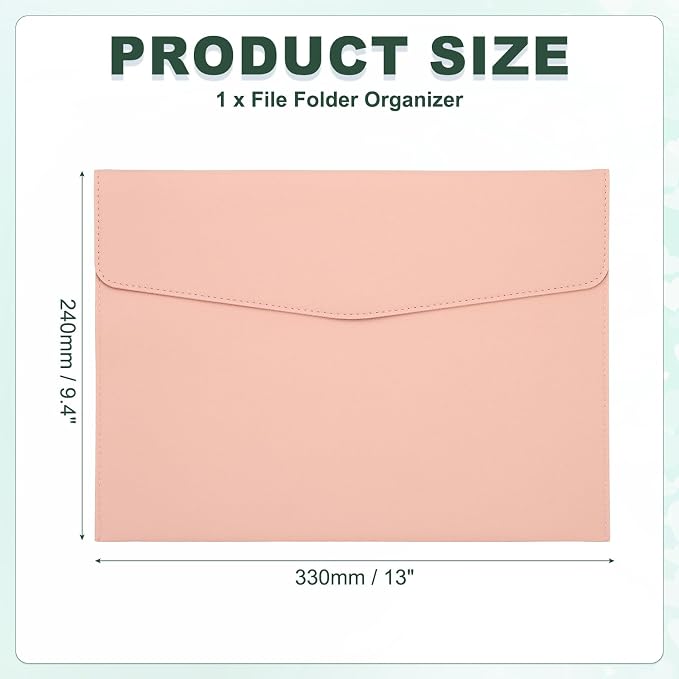 PATIKIL PU Leather A4 File Folder, Document Holder Filing Organizer Portfolio - Image 2