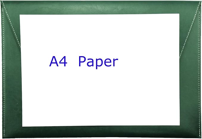 PU Leather A4 File Folder Large Document Holder Waterproof Envelope Folder Case - Image 4