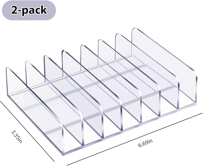 2 Pcs Acrylic Clipboard Holder 7 Slots Clipboard Organizer Display Stand - Image 3