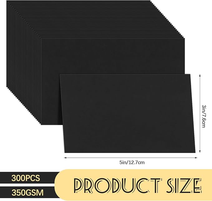 Bercoor 300 Pieces Blank 3 x 5 Inch Index Cards, Heavy Note Cards Study Cards - Image 2