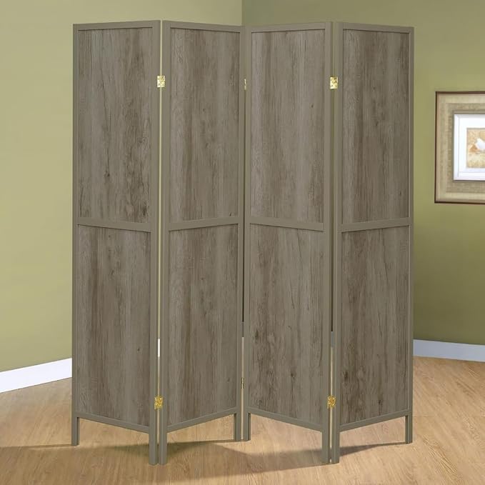 NicBex Room Divider 4 Panel Room Dividers with Sleek Legs Partition Room Dividers and Folding Privacy Screens Wall Divider for Home, Office, Room Separation,69.5" W x 0.75" D x 70.25" H, Light Grey-DeskLoop Office