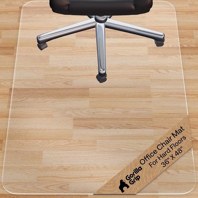 GORILLA GRIP Slip Resistant Clear Office Chair Mat by Unknown
