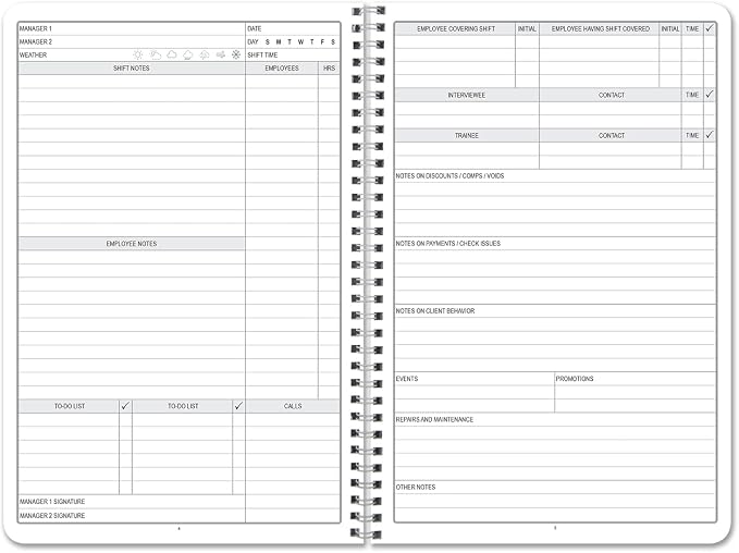 BookFactory Manager Notebook Manager's Log Book Planner Management Logbook - Image 2