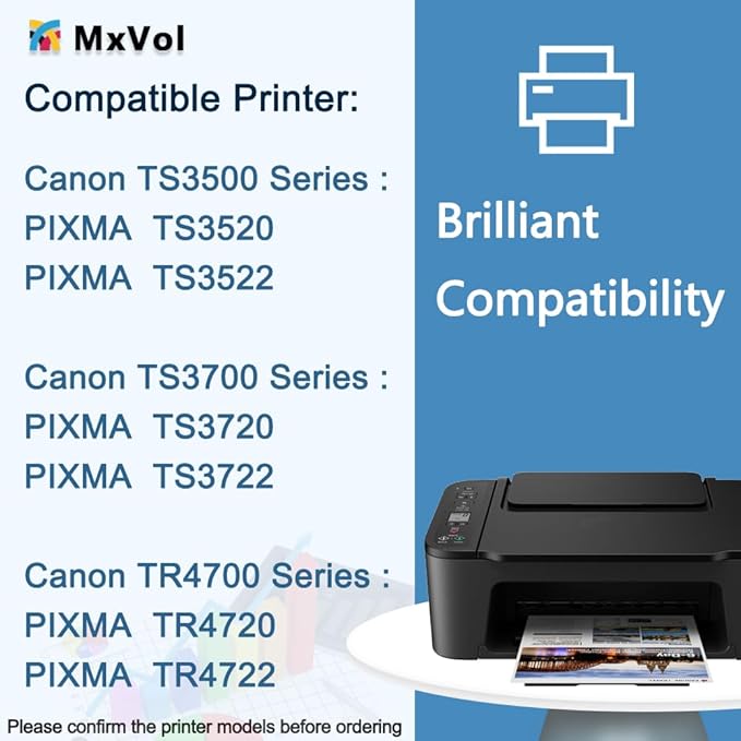 MxVol PG-275XL Black Ink Cartridge Remanufactured Replacement for Canon 275 275XL PG-275XL PG-275 XL Black Ink for PIXMA TR4720 TS3522 TS3500 TR4700 TR4722 TS3520 TS3722 Printer Ink Cartridges, 1Pack-DeskLoop Office