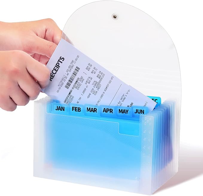H4D Coupon Receipt Holder, 13 Pocket Accordion File Organizer, 7x4.5 Inches by H4D