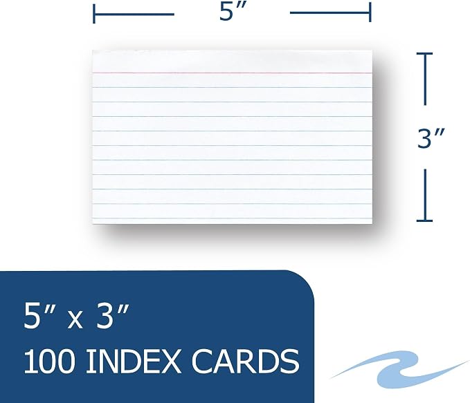 Roaring Spring Recycled Index Cards 3"x5", Smooth 100# White Recycled Index - Image 2