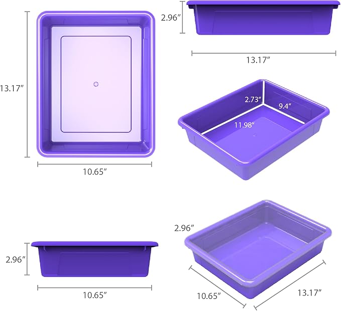 Storex Letter Size Flat Storage Tray – Organizer Bin - Image 6