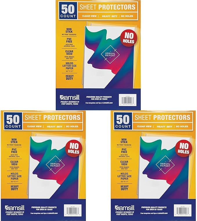 Samsill No Hole Sheet Protectors by Samsill