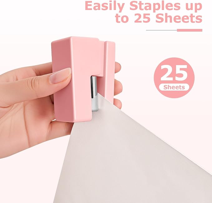 Mini Stapler - Small Cute Desk Staplers - 25 Sheet Capacity - Image 5