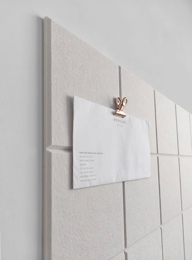 Cork Board 24 x36 Alternative - 6 Pack Felt Wall Tiles with Safe Removable Adhesive Tabs, Cork Boards for Walls Cork Board for Home Office Pin Board Tack Board - Warm White-DeskLoop Office