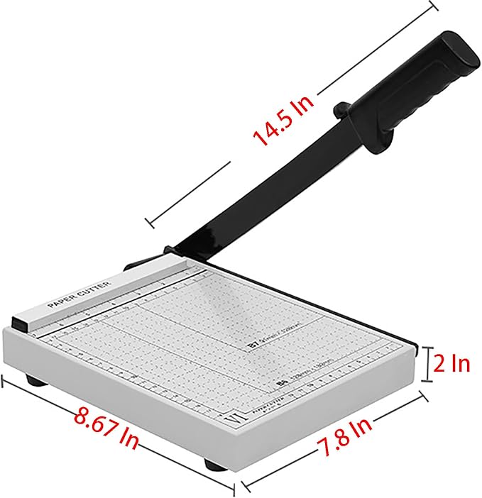 A5 Paper Cutter, 8.67 in x 7.8 in 12 Sheets Capacity Paper Trimmer - Image 3