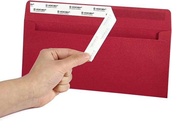 Red #10 Envelopes 100 Count Self Seal Envelopes Red - Image 5