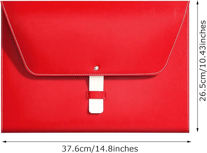PU Leather A4 File Folder Large Document Holder Waterproof Envelope Folder Case - Image 2