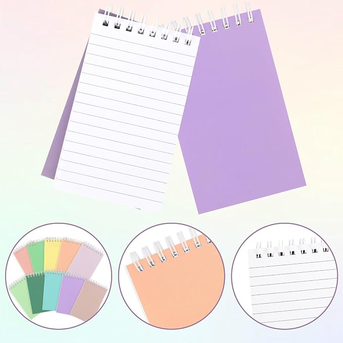 Hooqict 10 Pack Pocket Notebook 3x5 Colorful Mini Notebooks Small Spiral - Image 7
